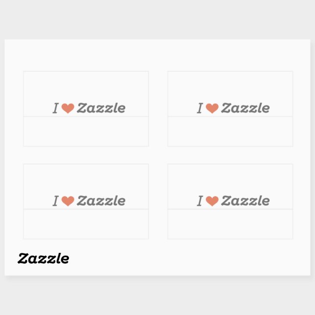 J'adore les autocollants Zazzle (Feuille)