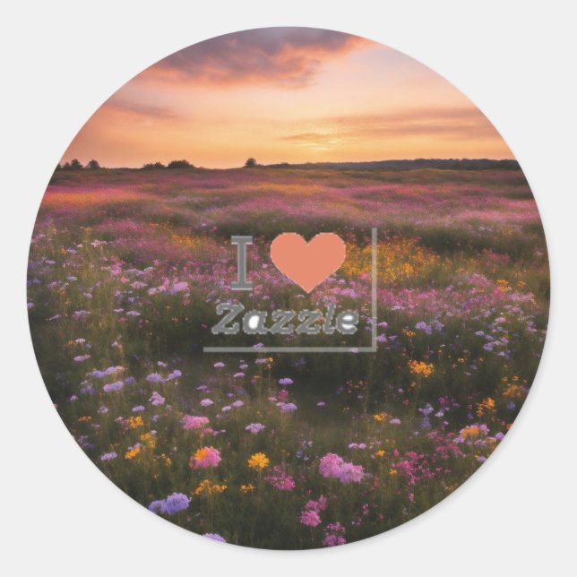 J'adore les autocollants Zazzle (Devant)