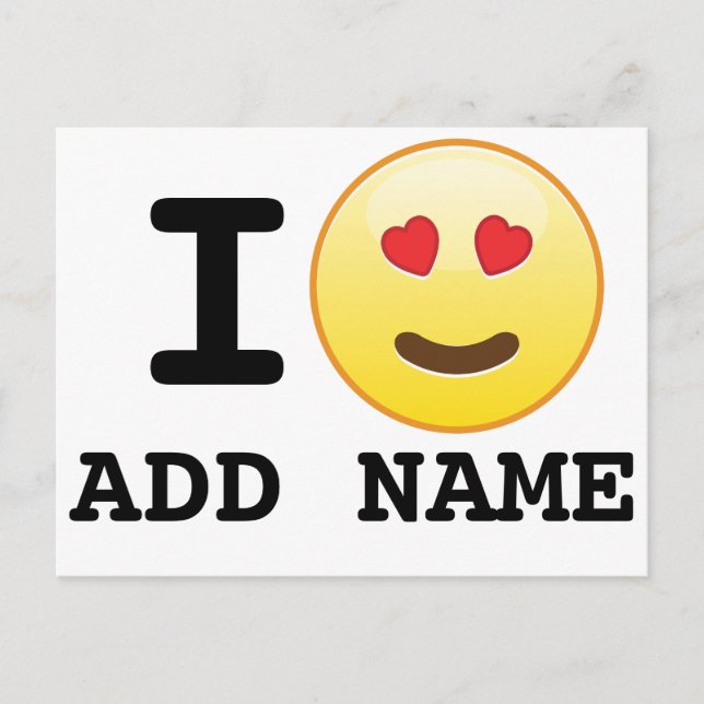 J'adore les cartes postales personnalisées (Devant)