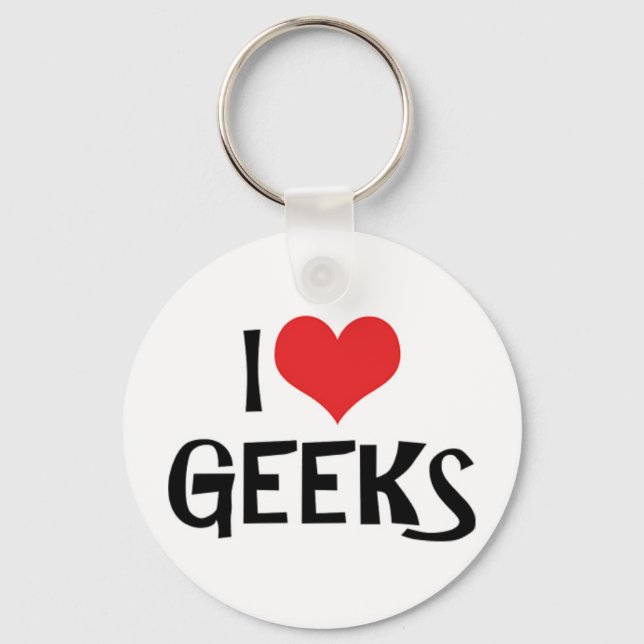 J'adore les geeks porte-clés (Recto)