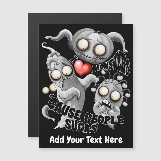 J'adore les monstres parce que les gens sont nuls (Devant / Derrière)