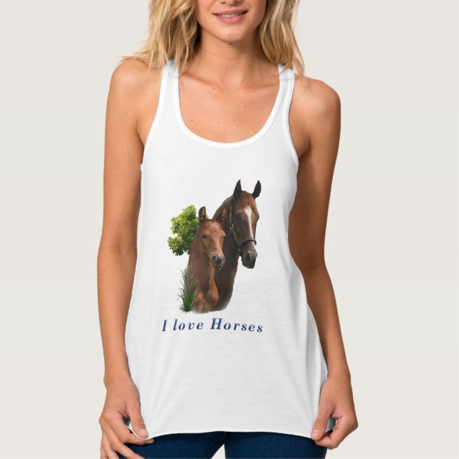 J'adore les t-shirts de chevaux (Devant)