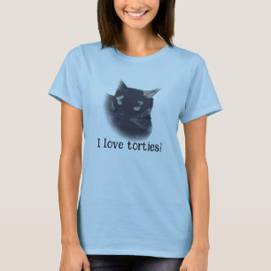 J'adore les torties, tortue Shell Chat Tshirts Fac