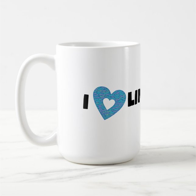 J'adore Linguistic Mug (Gauche)