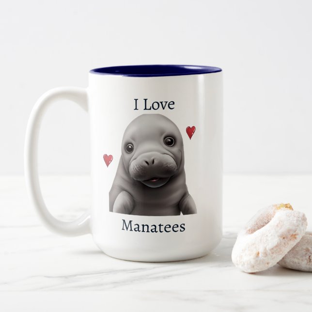 J'adore Manatees Mug (Avec donut)