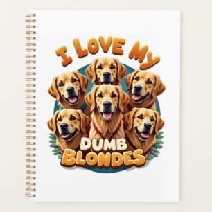 J'adore mes Golden Retrievers Blondes Idiotes Vint