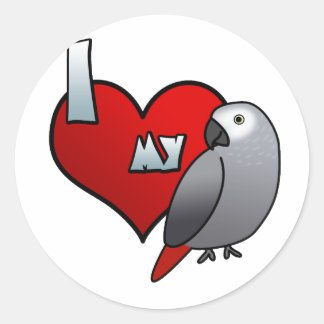 J'adore mes Stickers Congo African Grey