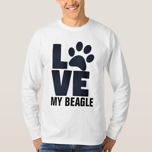 J'ADORE MES T-shirts BEAGLES DE CHIEN (Devant)