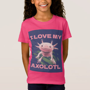 J'ADORE MES T-SHIRTS DE FILLES FUNNY AXOLOTL MIGNE