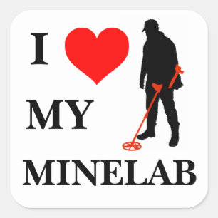 J'adore mon autocollant de cale Minelab