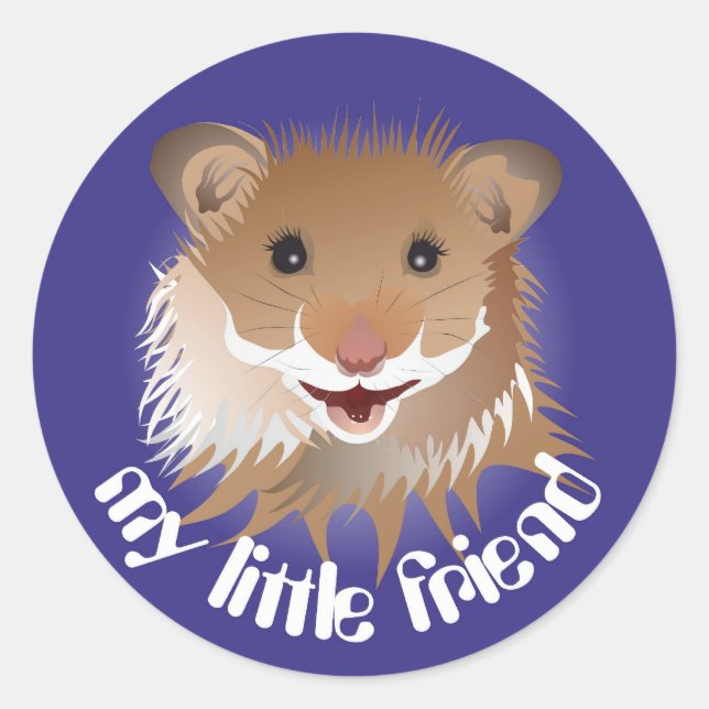 J'adore mon autocollant de hamster (Devant)