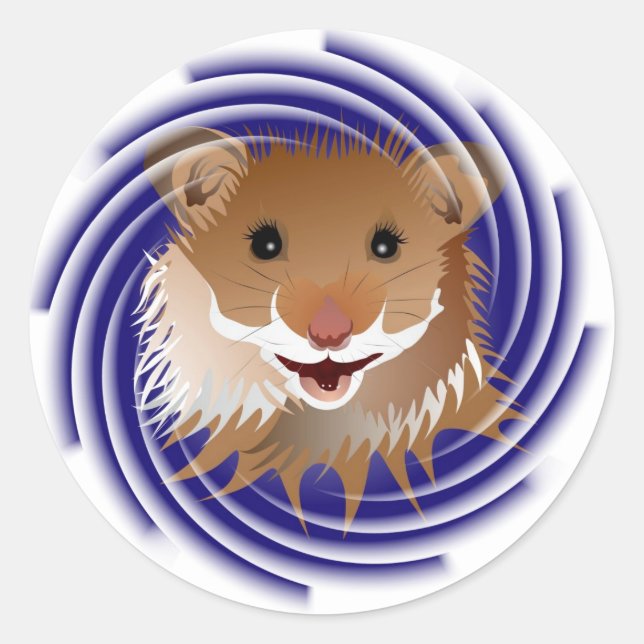 J'adore mon autocollant de hamster (Devant)