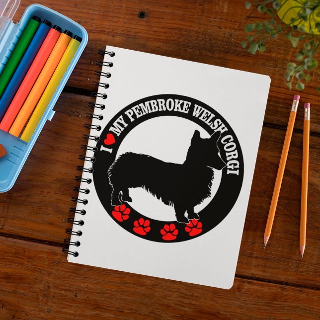 J'adore mon cahier Pembroke Welsh Corgi (Créateur téléchargé)