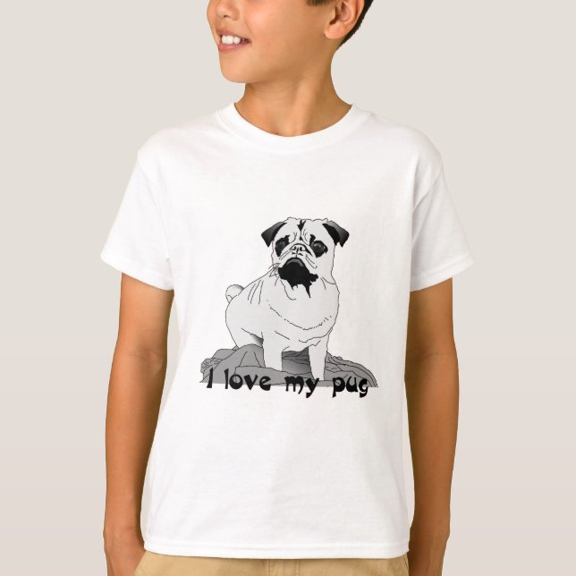 J'adore mon carlin ! T-shirt (Devant)