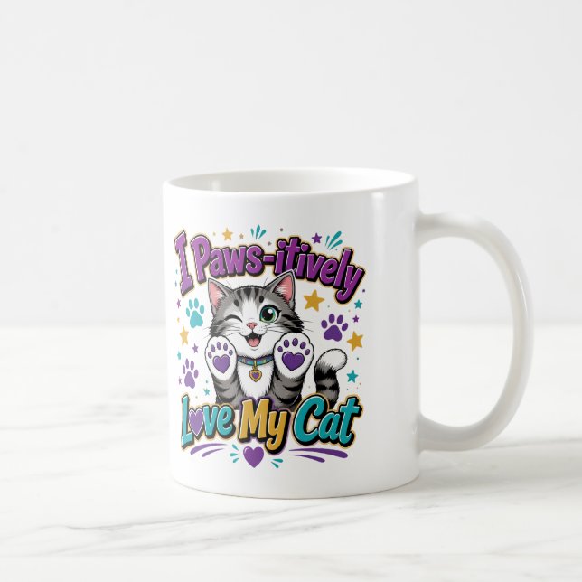 J'adore mon chat – Mug drôle pour les amoureux des (Droite)
