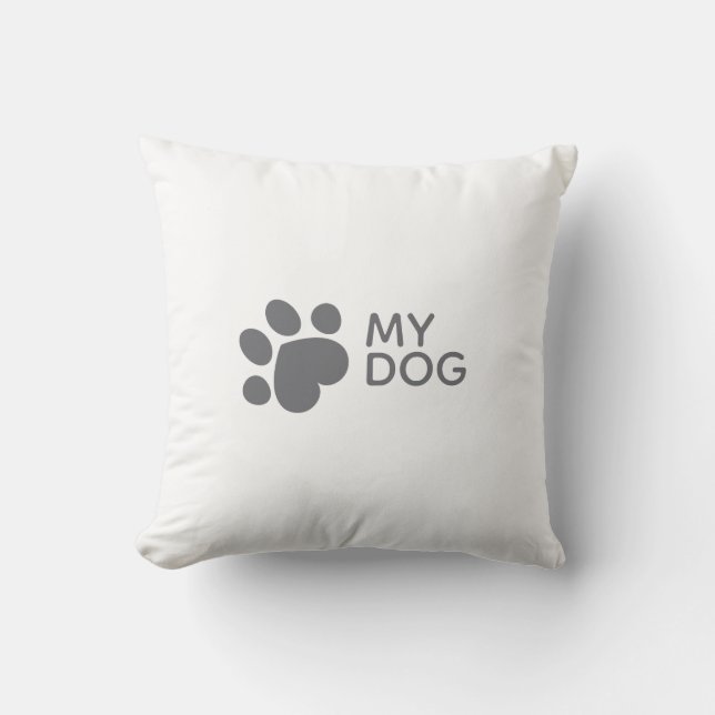 J'adore mon chien Coussin de jet (Recto)