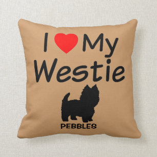 J'adore mon Coussin de chien Westie