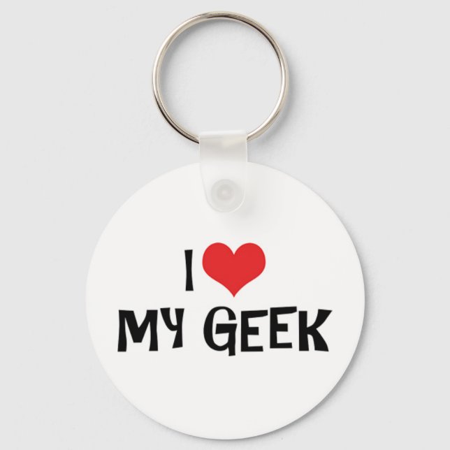 J'adore mon porte-clés geek (Recto)