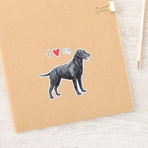 J'adore mon sticker en vinyle Retriever à revête