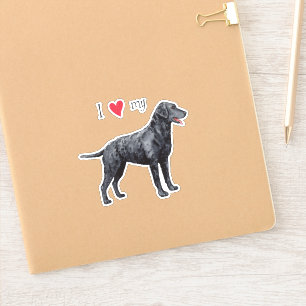 J'adore mon sticker en vinyle Retriever à revêteme