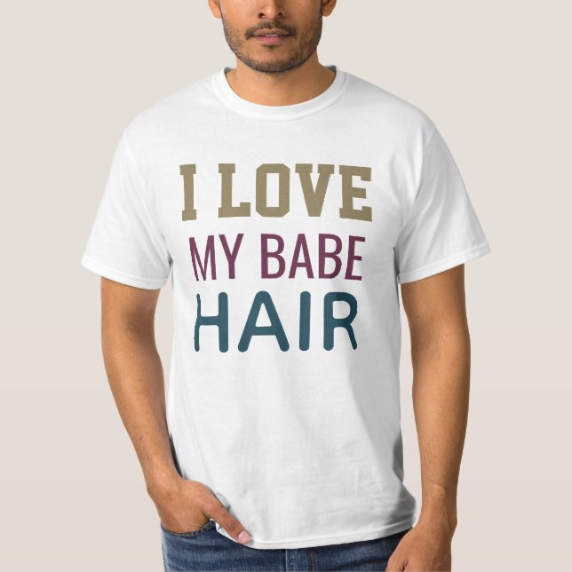 J'adore mon t-shirt d'amour pour les cheveux (Devant)