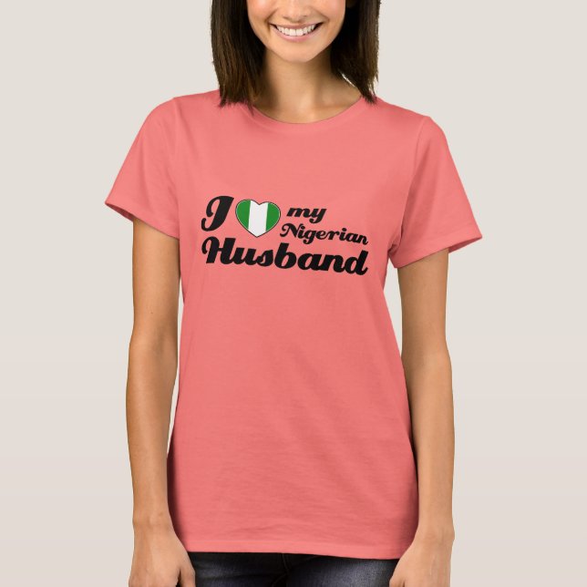 J'adore mon t-shirt Nigerian Husband (Devant)