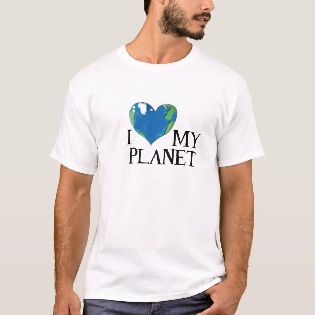 J'adore mon t-shirt planète (Devant)