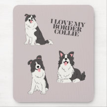 J'adore mon Tapis de Souris Border Collie