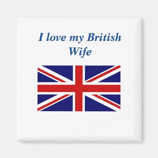 J'adore My British Wife Magnet (Devant)