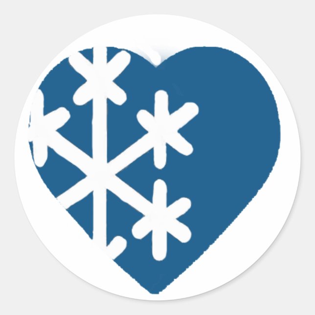 J'adore Snowflakes - autocollants (Devant)