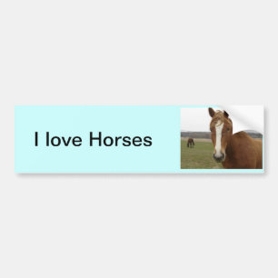 J'adore Sticker de pare-chocs pour chevaux