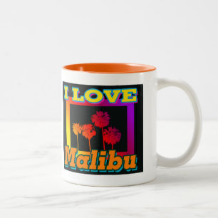 J'ADORE Tasse Mug Malibu Palmiers en Boîte