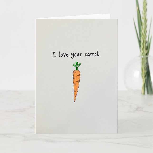 J'adore Votre Carte D'art De Carotte (Devant)