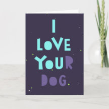 J'adore votre chien, carte furtive, message person