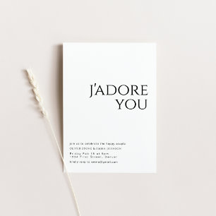J'adore vous Invitation de la partie Engagement