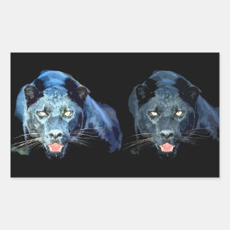 Jaguar - Stickers Rectangle de la Panthère noire