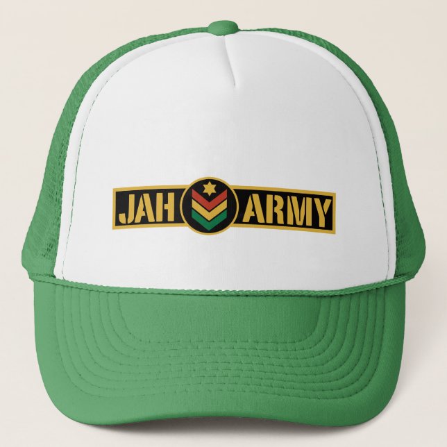 Jah Army - Reggae Rasta Roots - Casquette de camio (Devant)