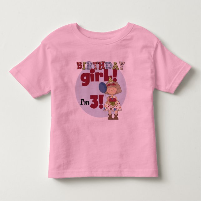 J'ai 3 Tshirts et cadeaux pour filles d'anniversai (Devant)