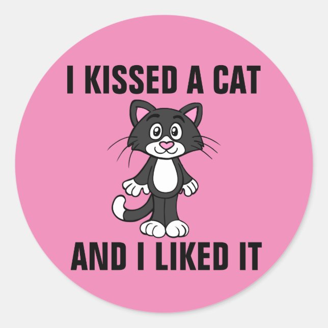 J'AI AIMÉ UN CHAT ET JE L'AI AIMÉ, Stickers Drôle (Devant)