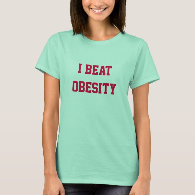J'ai battu le t-shirt obésité (Devant)