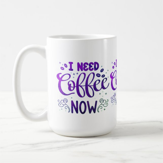 J'ai besoin de café maintenant Mug Classique | Cér (Gauche)
