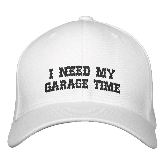 J'AI BESOIN DE MON GARAGE TEMPS Casquette brodé (Devant)