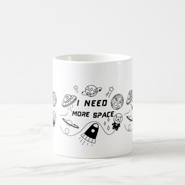 J'ai besoin de plus d'espace – Mug de café avec ci (Centre)