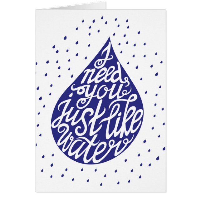 J'ai besoin de vous juste comme l'eau (Devant)