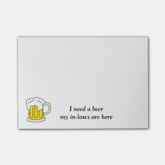 J'ai besoin des notes de post-it de bière