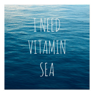 J'AI BESOIN VITAMIN SEA - Poster avec arrière - pl