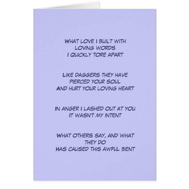 J'ai blessé votre coeur (Devant)