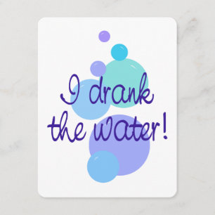 J'ai bu le faire-part de grossesse de l'eau