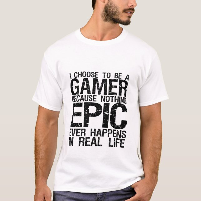J'ai choisi d'être un gamer T-shirt drôle (Devant)