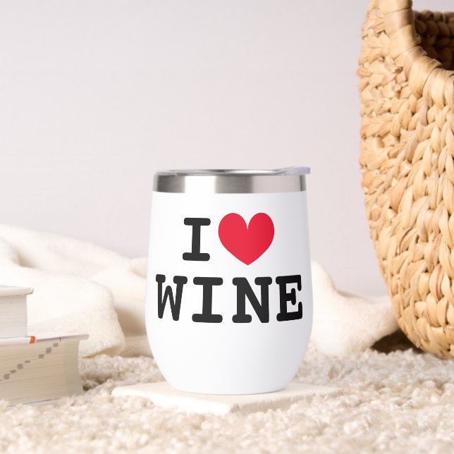 J'ai coeur vin tumbler cadeau pour les amateurs de (Salon)